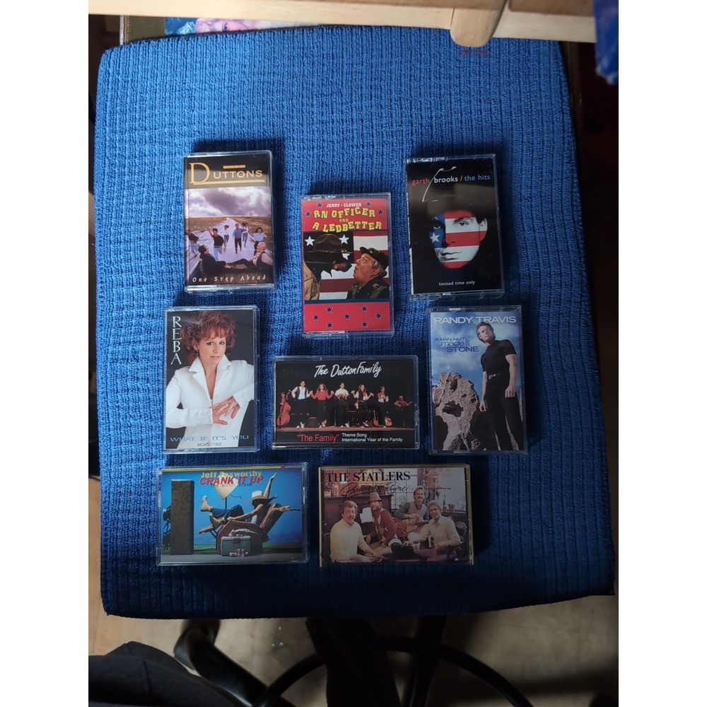 Garth Brooks The Hits Cassette‎ Tapes 9 Others Randy Travis Reba Statlers & Case